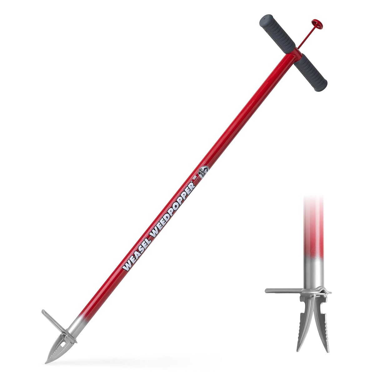 Garden Weasel WeedPopper Step & Twist with long handle, for easy upright weeding.