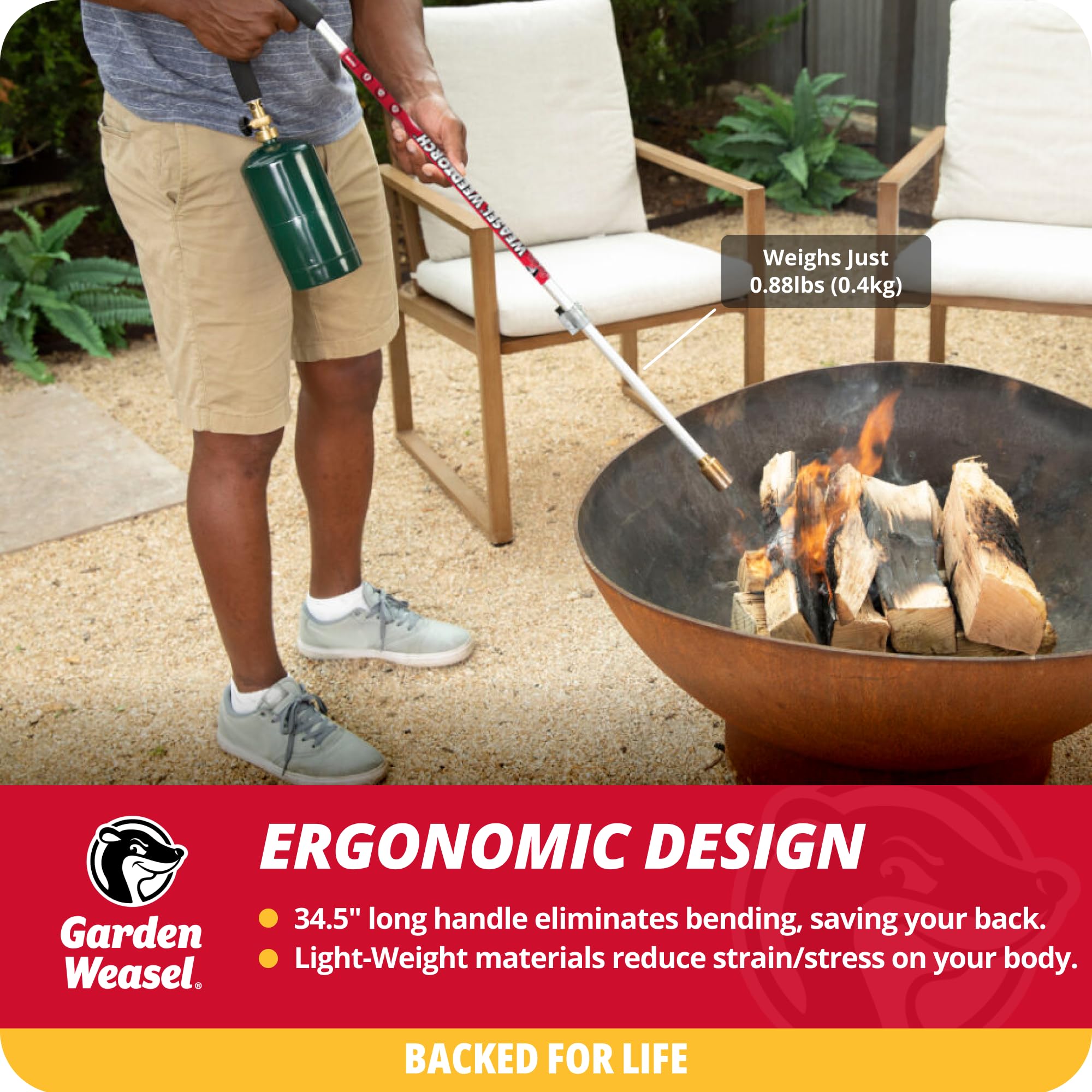 Garden Weasel WeedTorch durable build designed for years of outdoor use