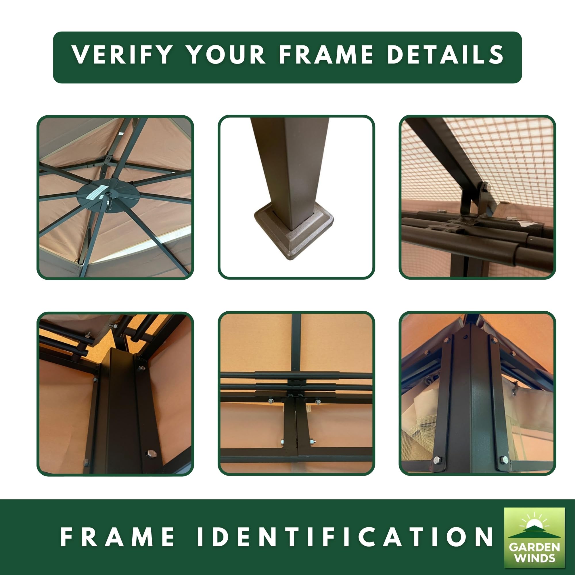 Garden Winds replacement canopy top for TPGAZ2403C, outdoor-ready fabric.