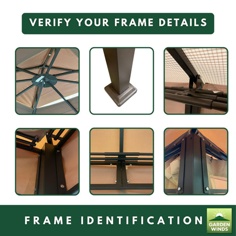 Garden Winds replacement canopy top for TPGAZ2403C, outdoor-ready fabric.