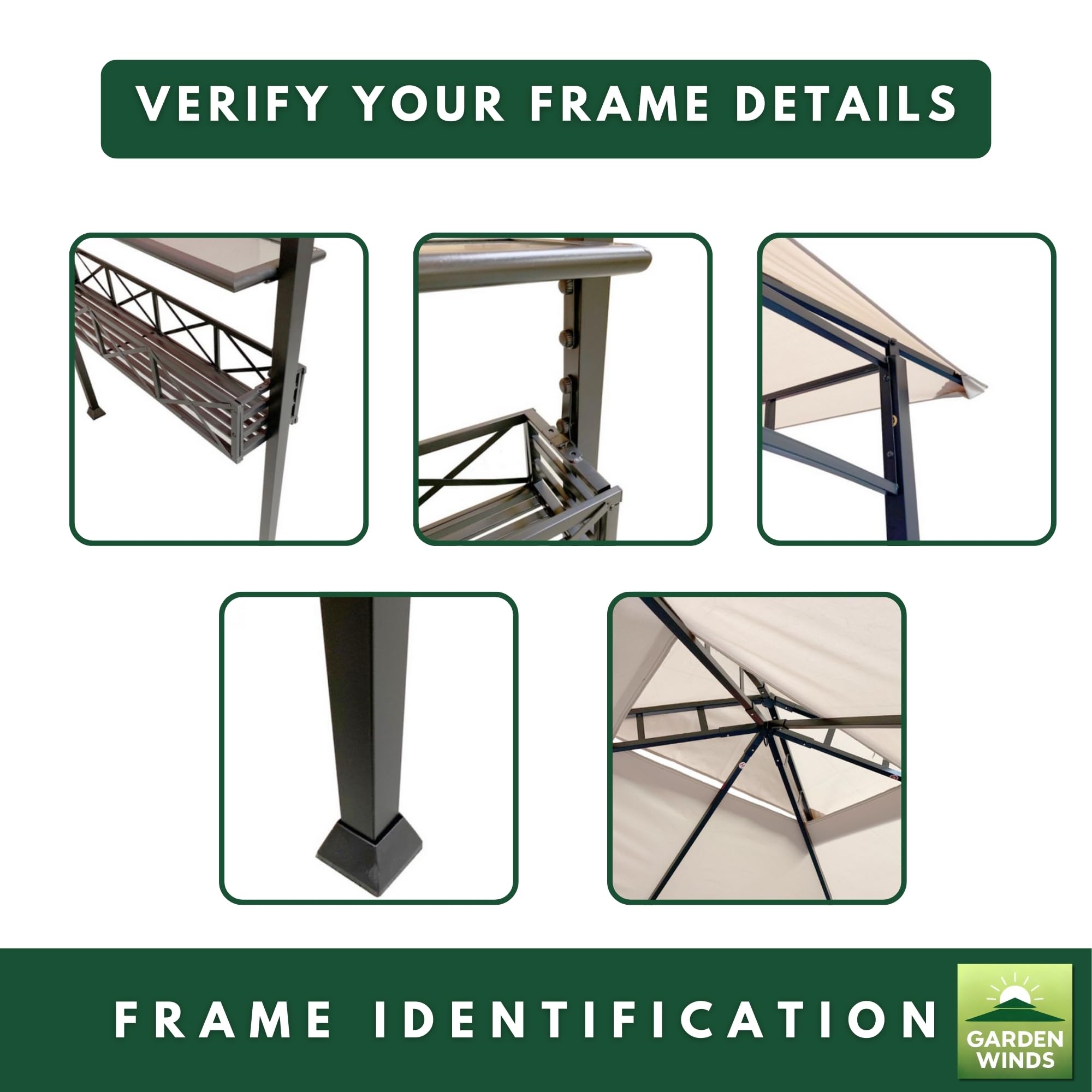 Garden Winds replacement canopy top only, frame not included.
