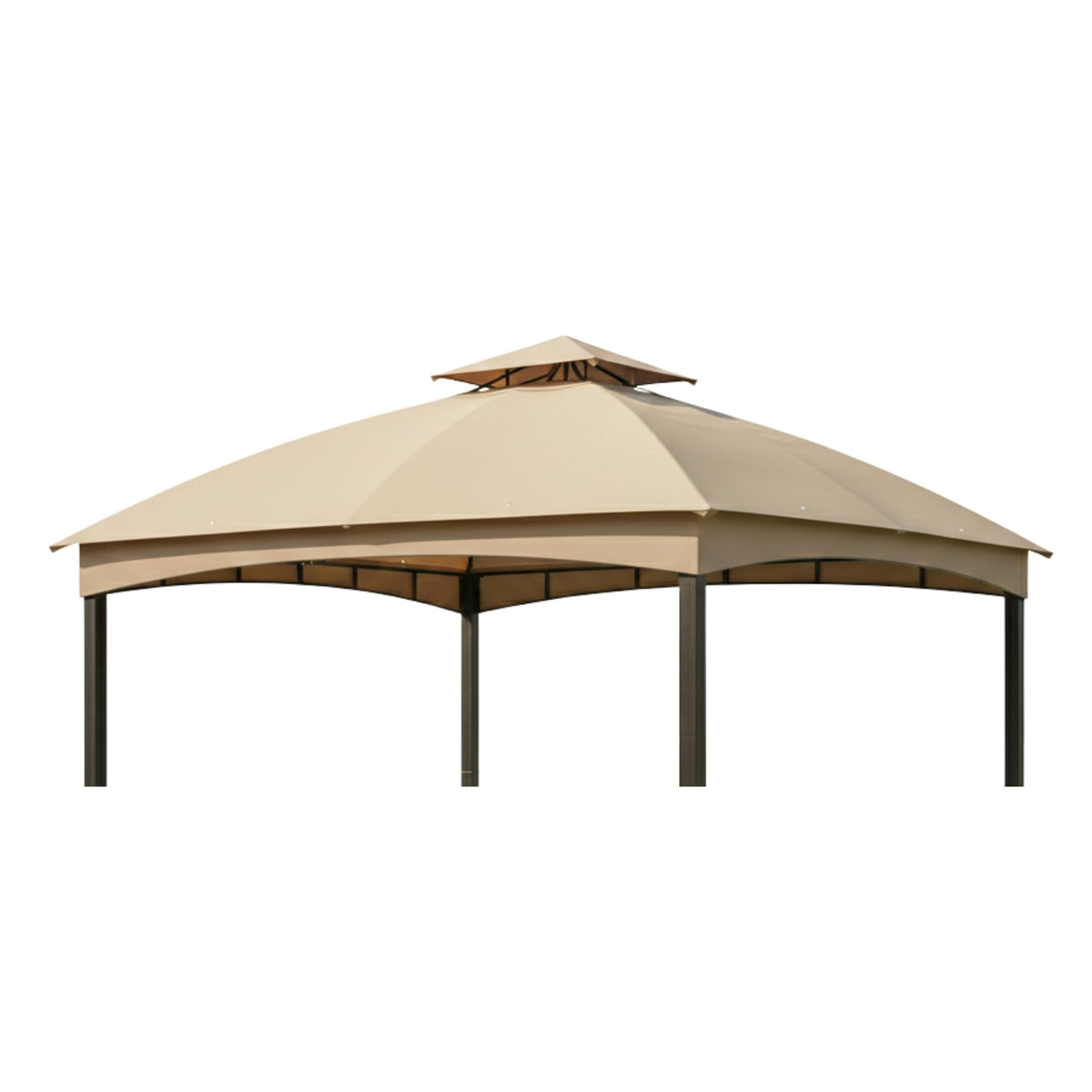 Garden Winds RipLock 350 beige canopy top for 10x12 gazebo, tear-resistant design.