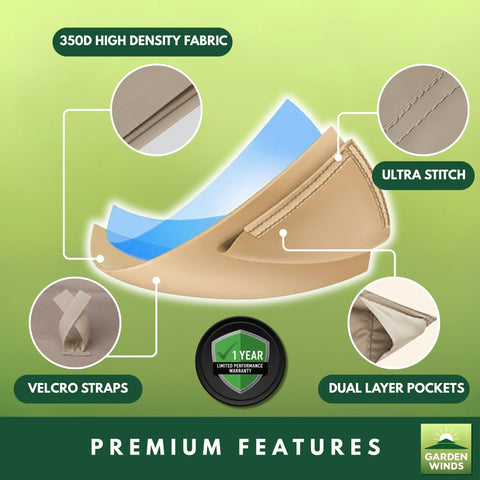 Garden Winds UPF 50+ fabric provides sun protection during barbecues.