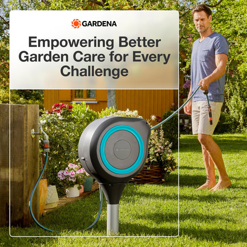 Gardena 18614 includes premium hose, fittings, and nozzle for complete setup.