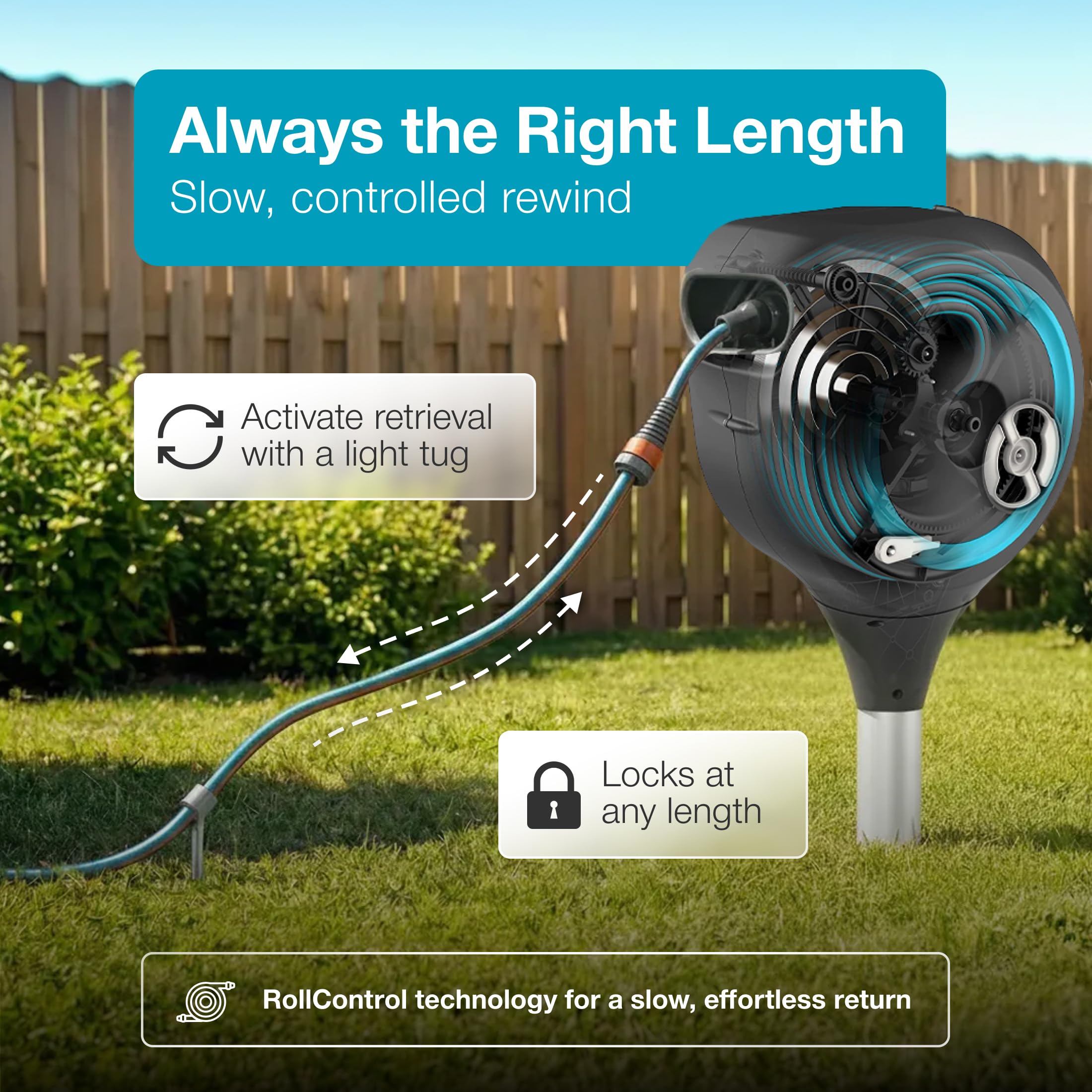 Gardena 18614 power grip hose resists kinks for smooth watering sessions.