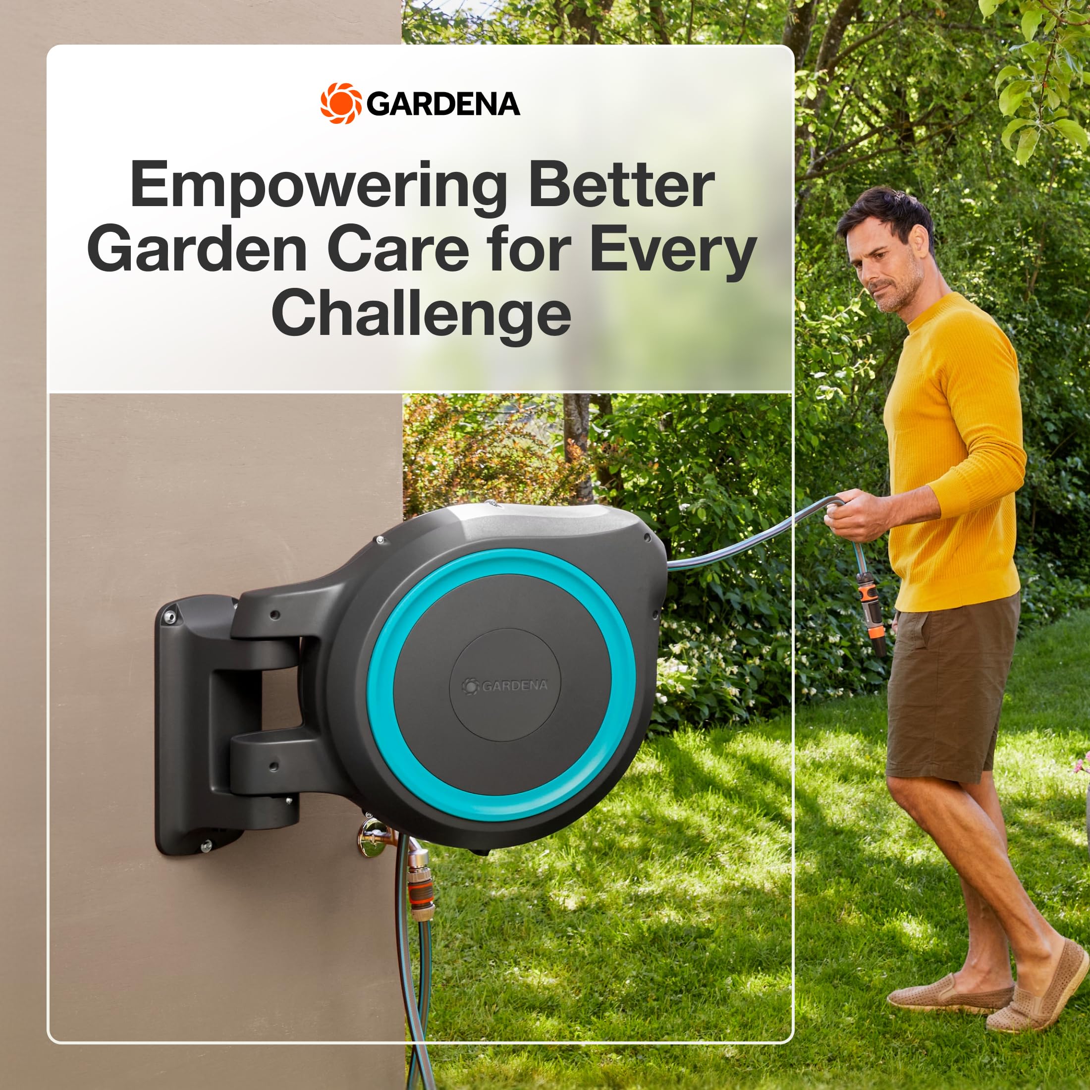 Gardena 5 ft connecting hose included for tap connection.
