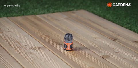 Gardena easy replacement connector simplifies swapping hoses without tools