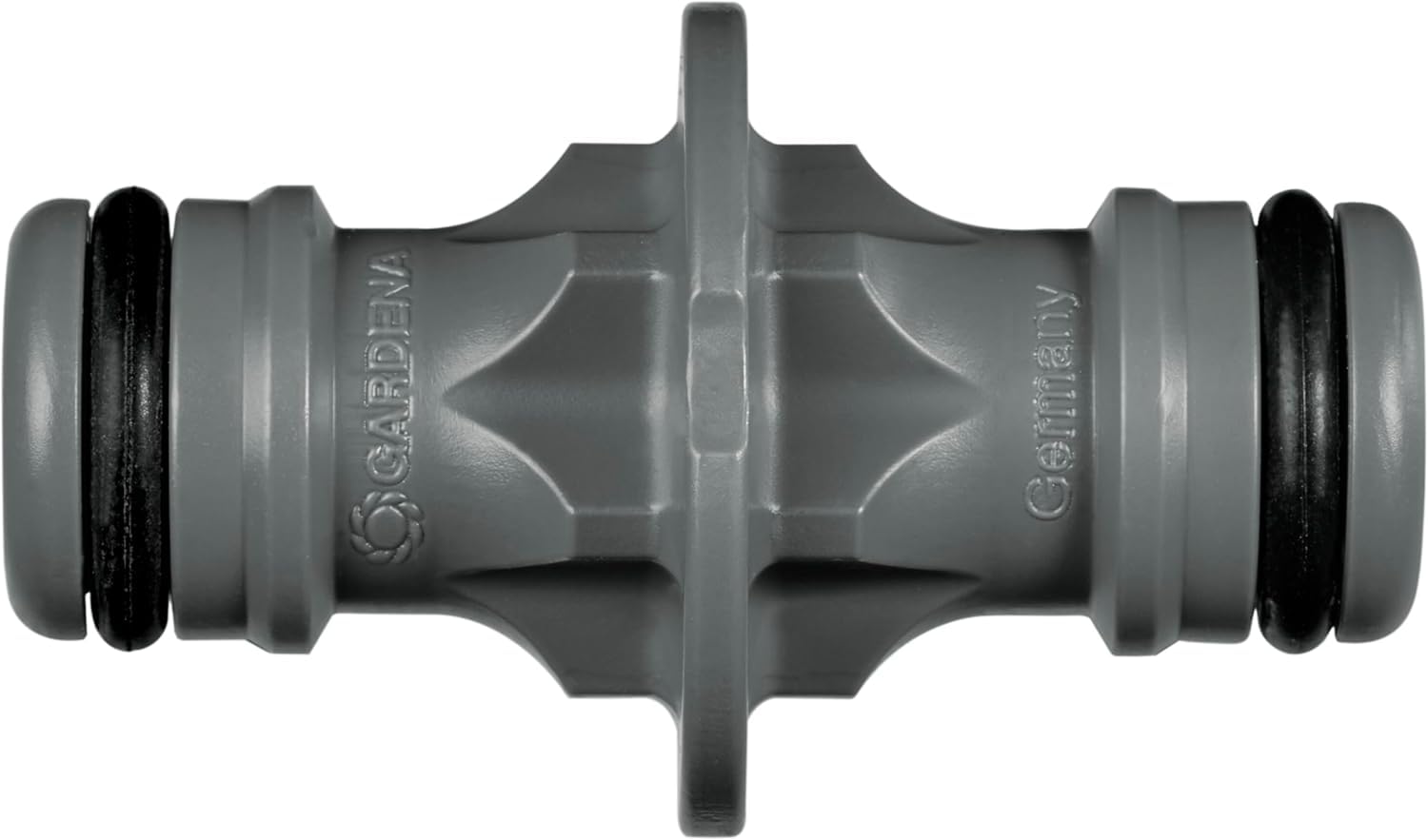 Gardena extension joint serves as 19 mm to 13 mm adapter for flexible extension