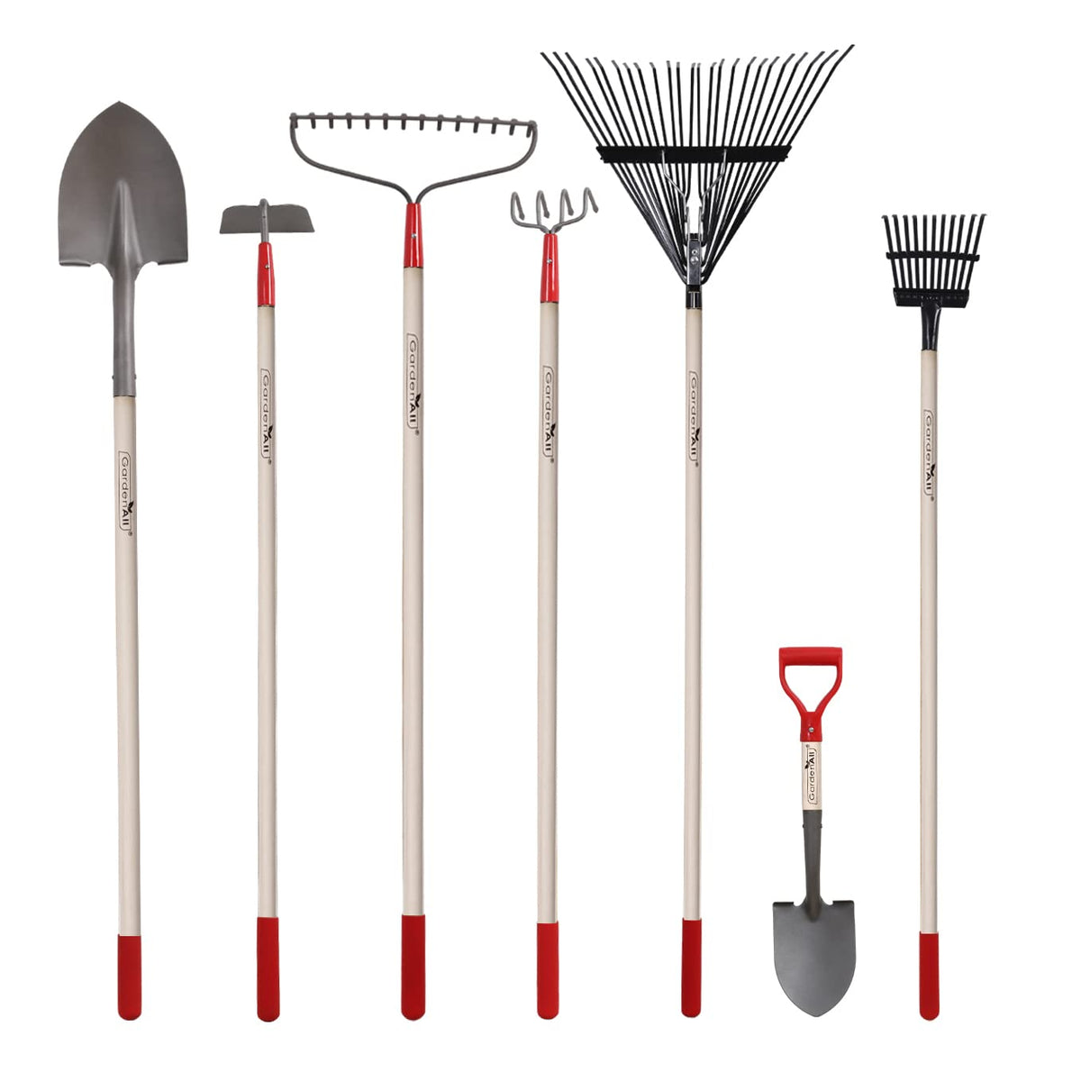 GardenAll 7-piece set with digging shovels for efficient soil preparation and planting