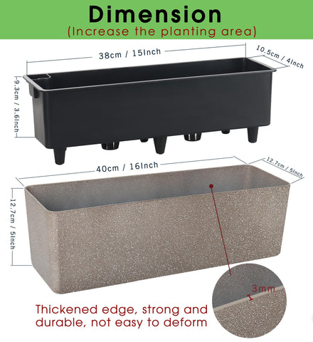 GardenBasix elongated self-watering planter balcony herbs optimizes small outdoor spaces