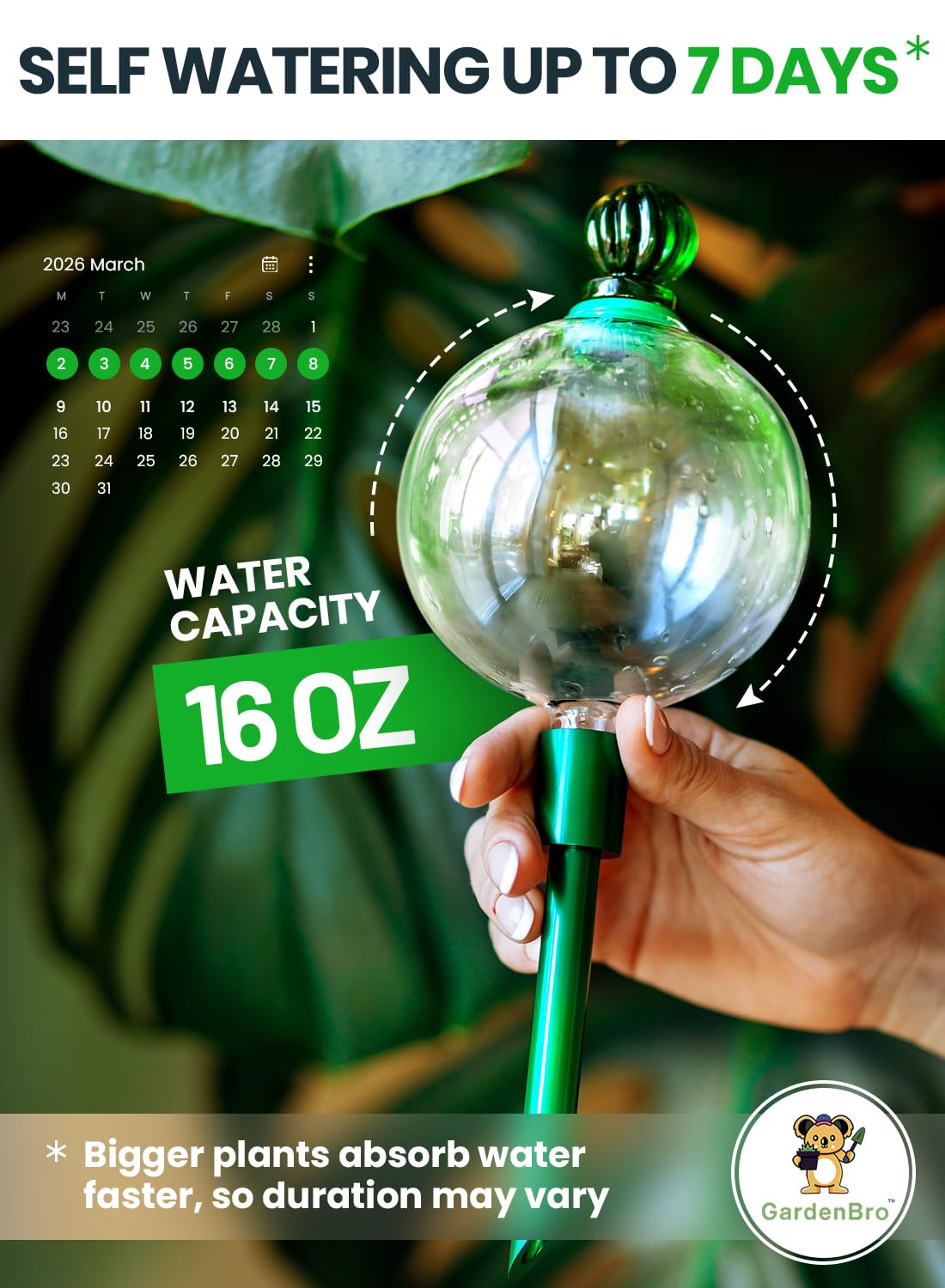 GardenBro metal self-watering insert providing durable plant care