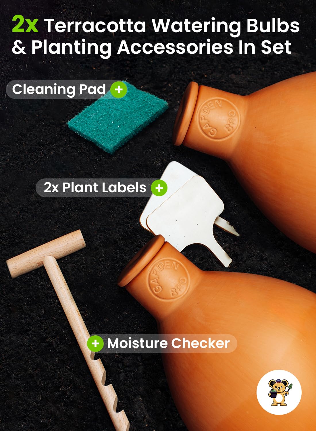 Gardenbro soil moisture checker and plant labels included