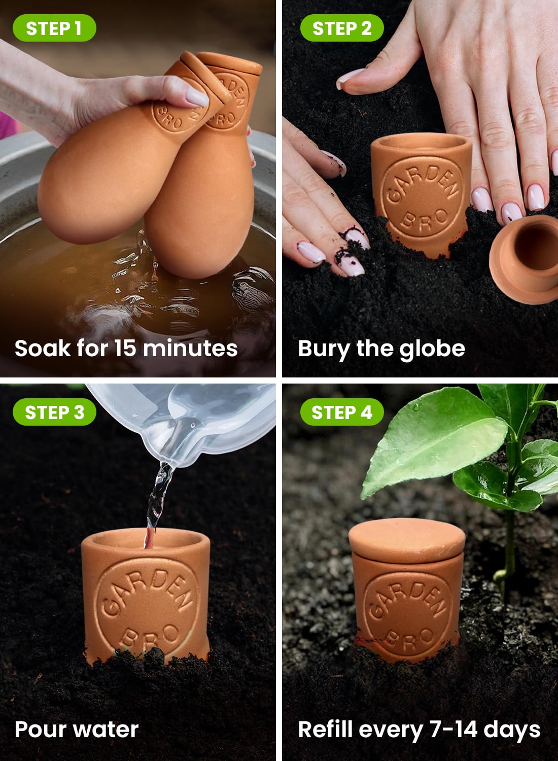 14oz olla pots provide reliable hydration for indoor herbs