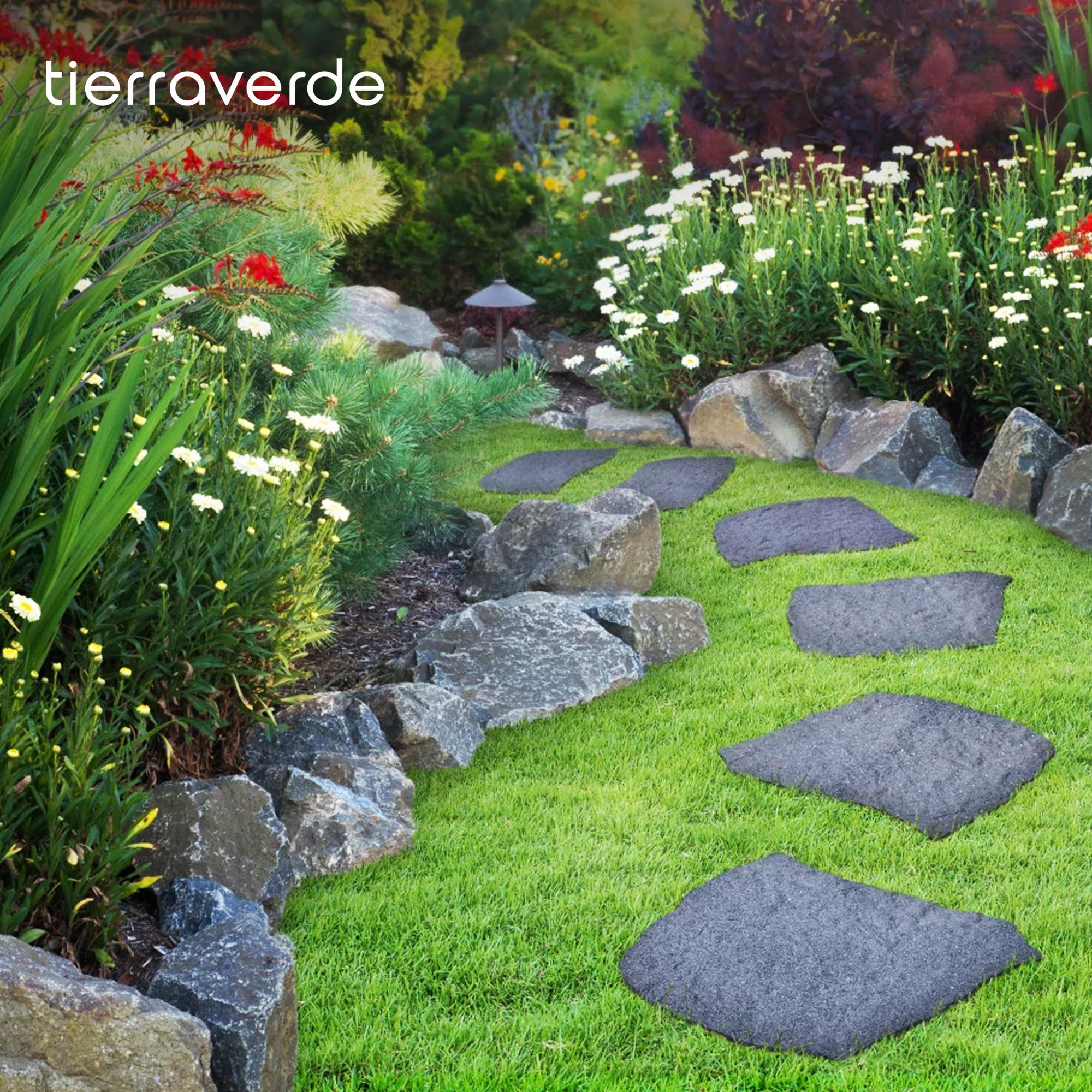 Garden Central TierraVerde outdoor stepping stones enhancing yard walkways.