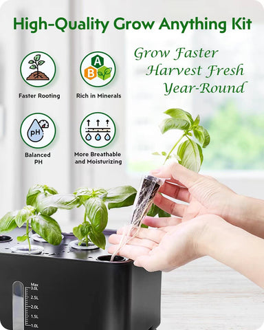 Gardencube grow sponges close-up promoting healthy root development for thriving herbs