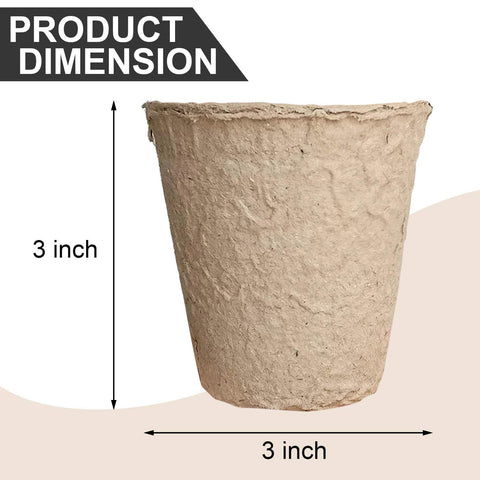 Garden Depot seedling pots with 3-inch diameter for transplanting
