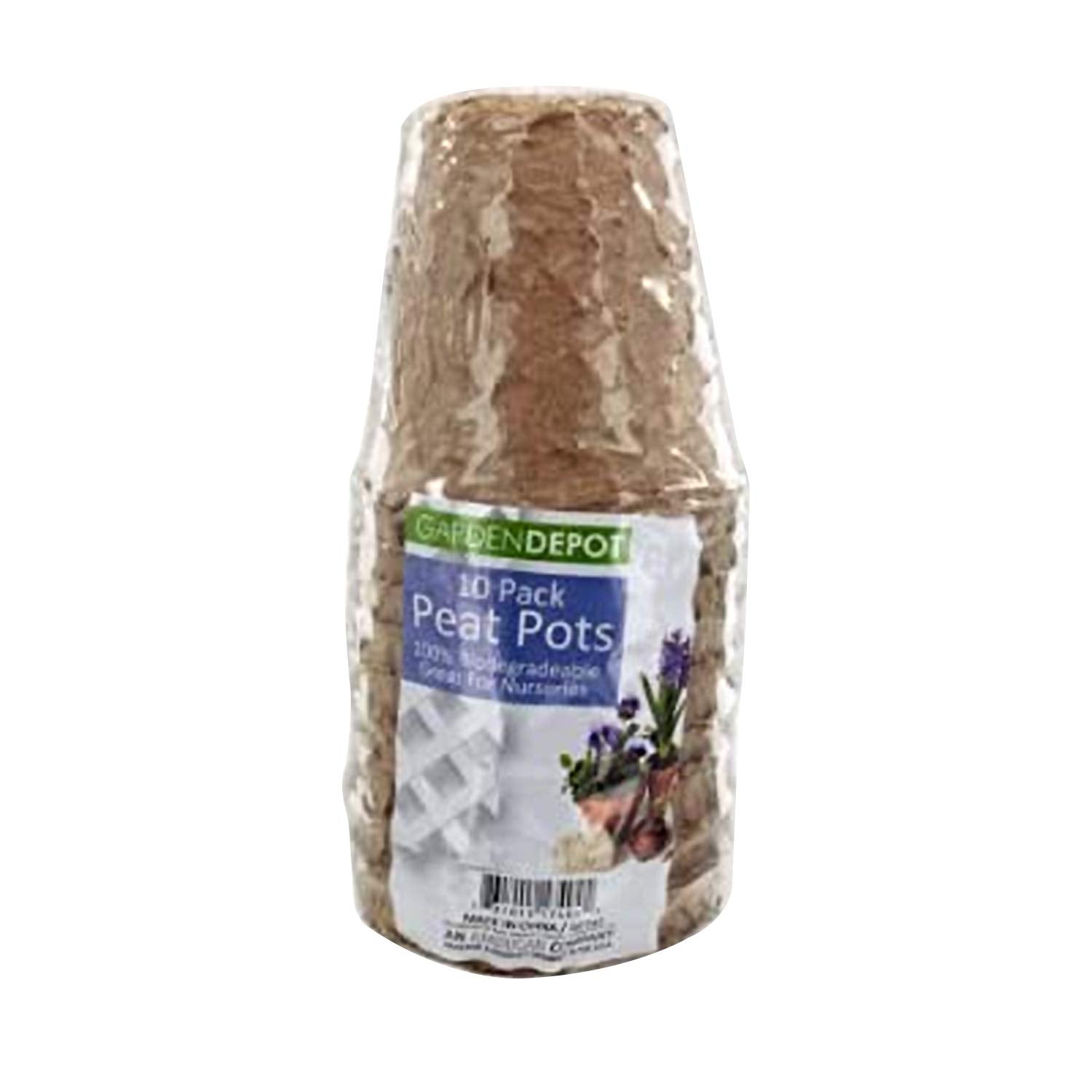 Garden Depot shrink-wrapped packaging keeps pots clean and organized