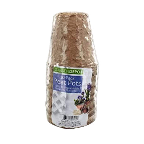 Garden Depot shrink-wrapped packaging keeps pots clean and organized