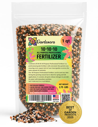Gardenera 10-10-10 all-purpose fertilizer bag for balanced growth