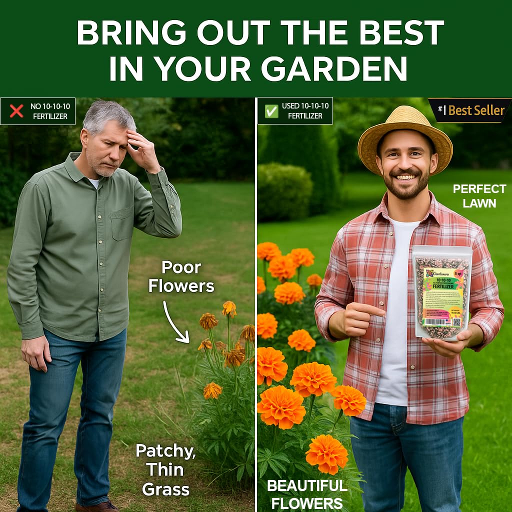 Spreader-applied Gardenera 10-10-10 offers even coverage across turf.