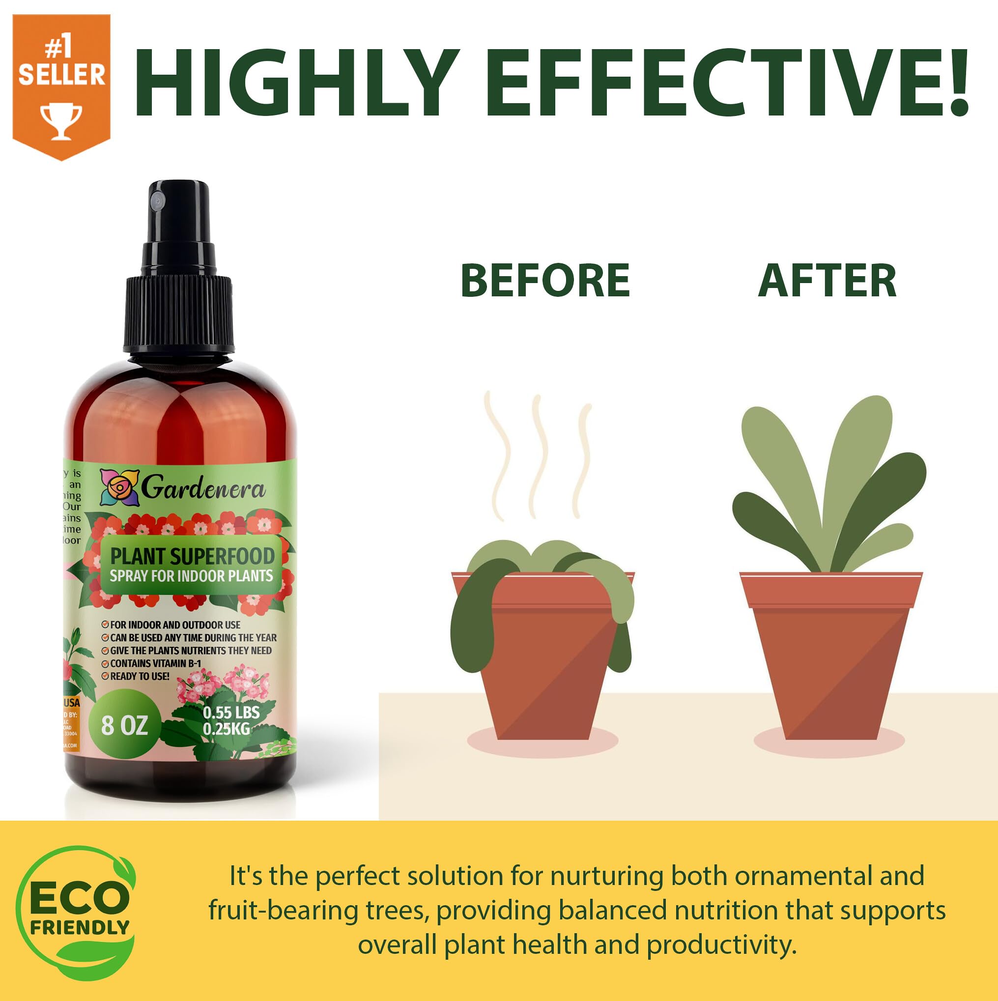 Gardenera bamboo with vibrant leaves after using Plant Superfood Spray.