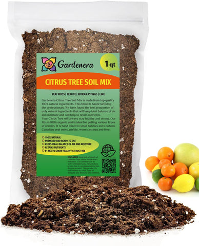 Gardenera citrus tree potting soil mix in a bag for indoor planting and healthy roots