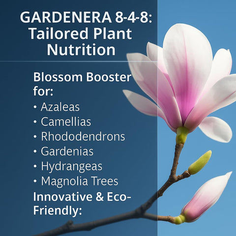 Gardenera iron and sulfur enriched nutrients nourish hydrangea foliage and blooms