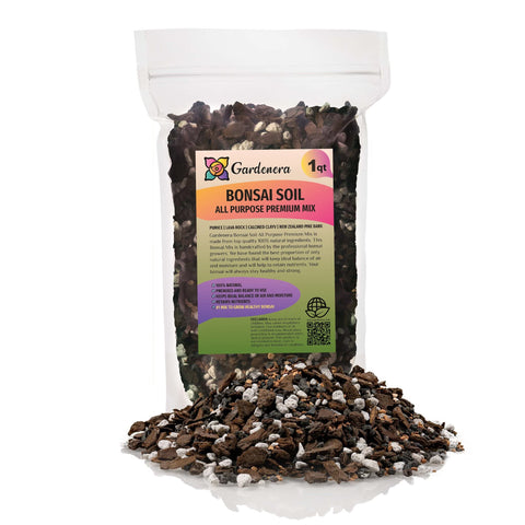 Gardenera Bonsai soil mix with pumice and lava for fast drainage.