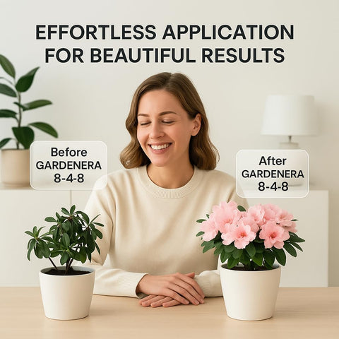 Gardenera soil acidifier benefits moisture retention and nutrient uptake
