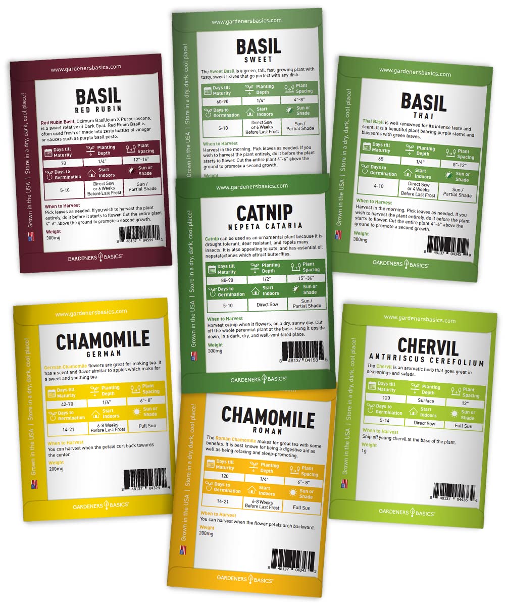 Gardeners Basics apothecary and homestead seeds for DIY remedies.