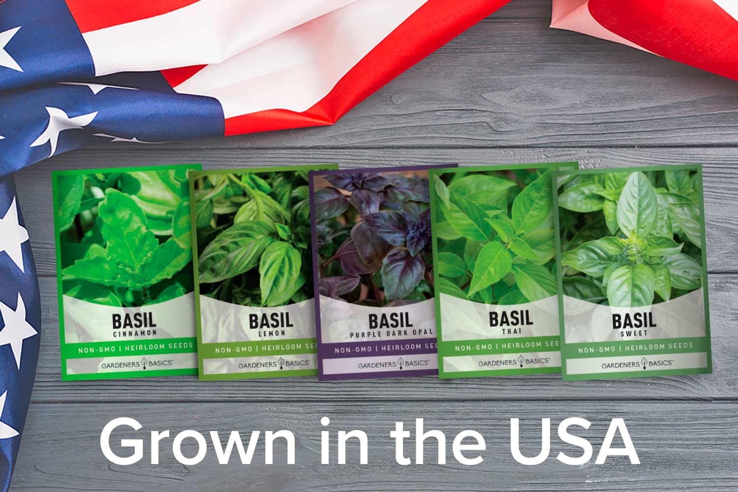 Gardeners Basics Thai basil seeds pack with spicy note for Asian dishes