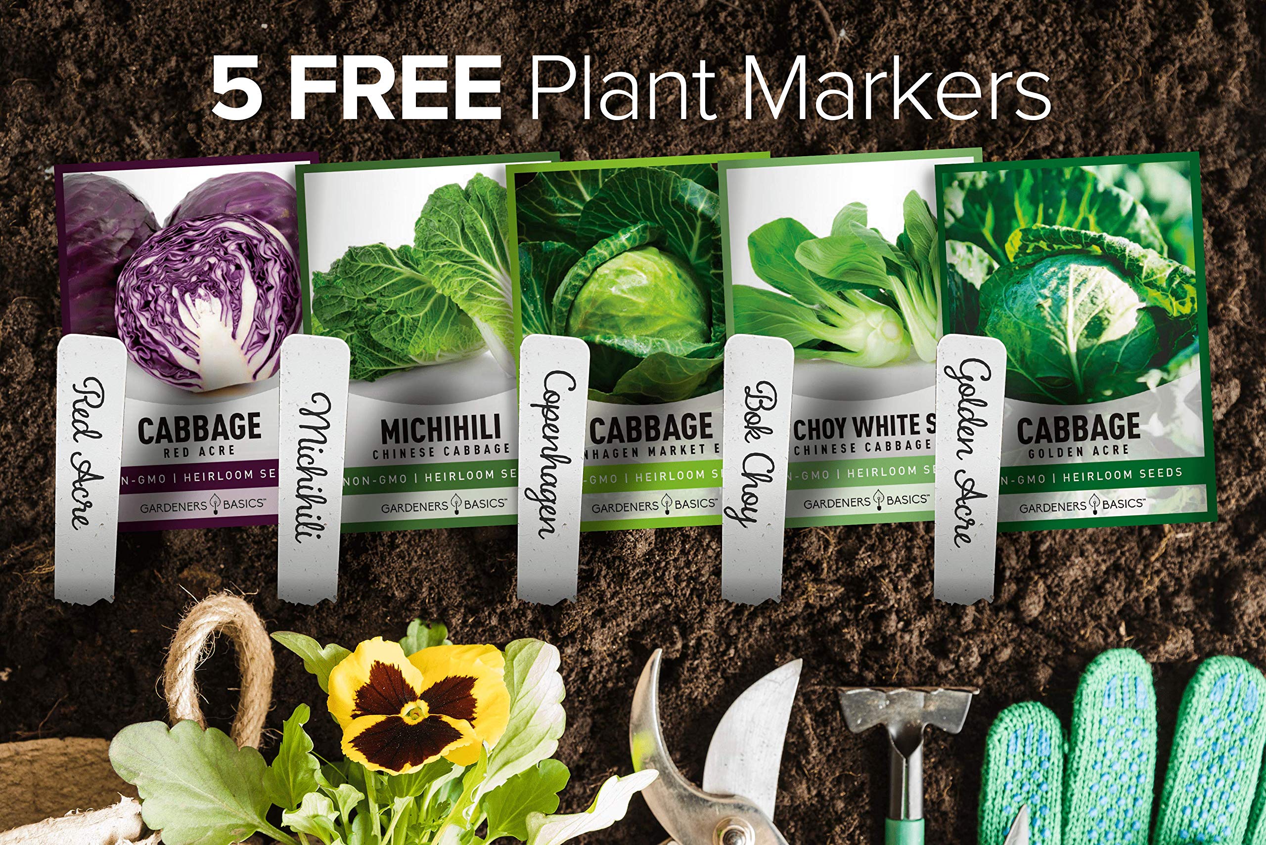 Gardeners Basics Bok Choy seed packets for quick greens in meals