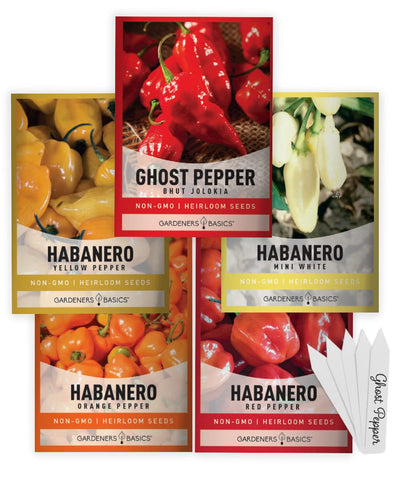 Gardeners Basics ghost pepper seeds pack for hot culinary peppers