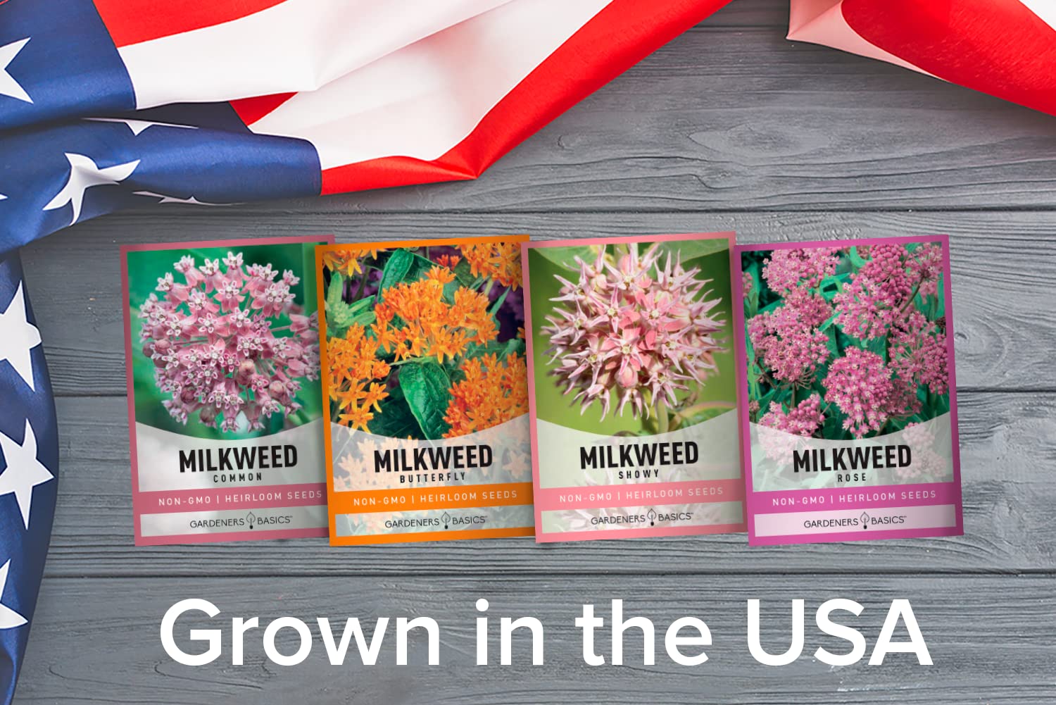 Gardeners Basics Seed Packets Waterproof with growing directions for easy planting.
