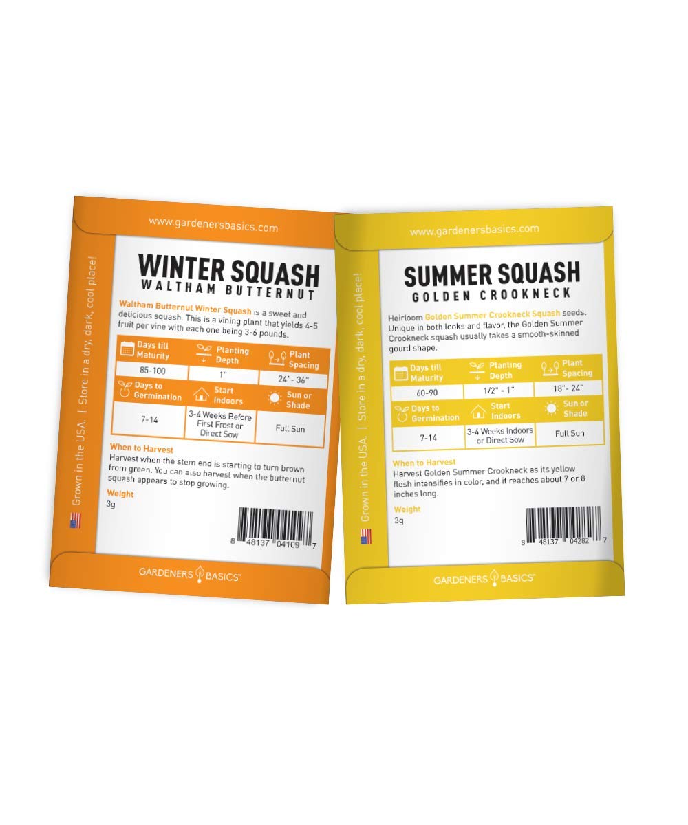 Gardeners Basics Spaghetti squash seeds packet for healthy pasta alternatives