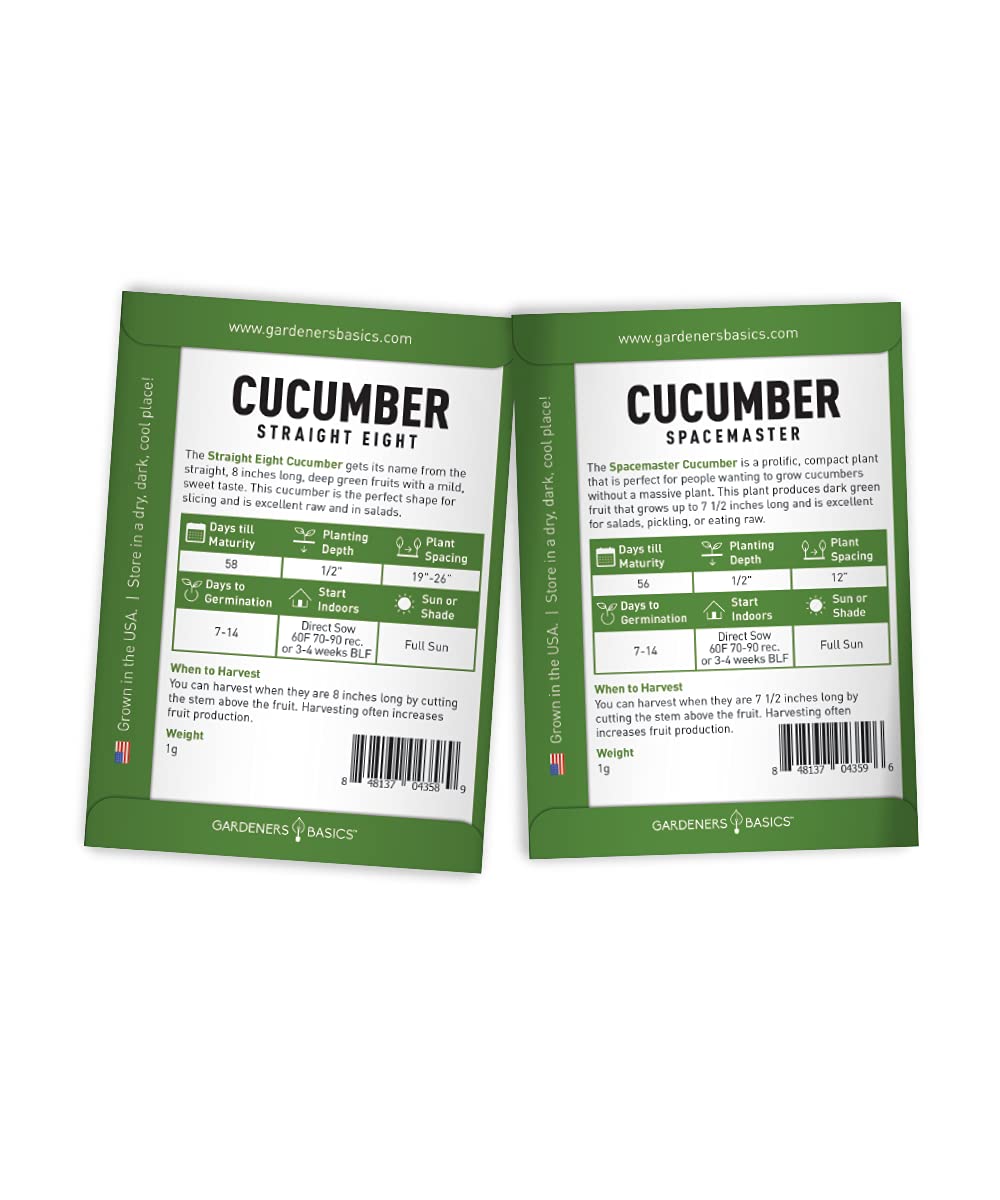 Gardeners Basics Straight Eight cucumber seeds for classic slicing