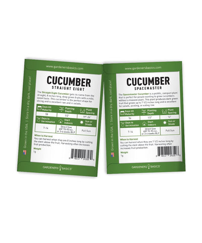 Gardeners Basics Straight Eight cucumber seeds for classic slicing