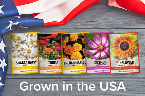 Gardeners Basics USA-grown heirloom seeds support seed-saving for future plantings.