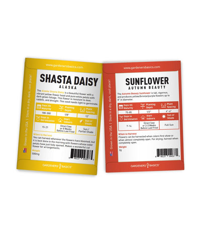Gardeners Basics Yellow Daisy seeds add cheerful color and attract bees.