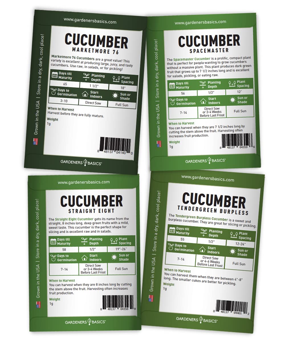 Gardeners Basics Yellow Lemon cucumber seeds for sweet, non-bitter harvests.