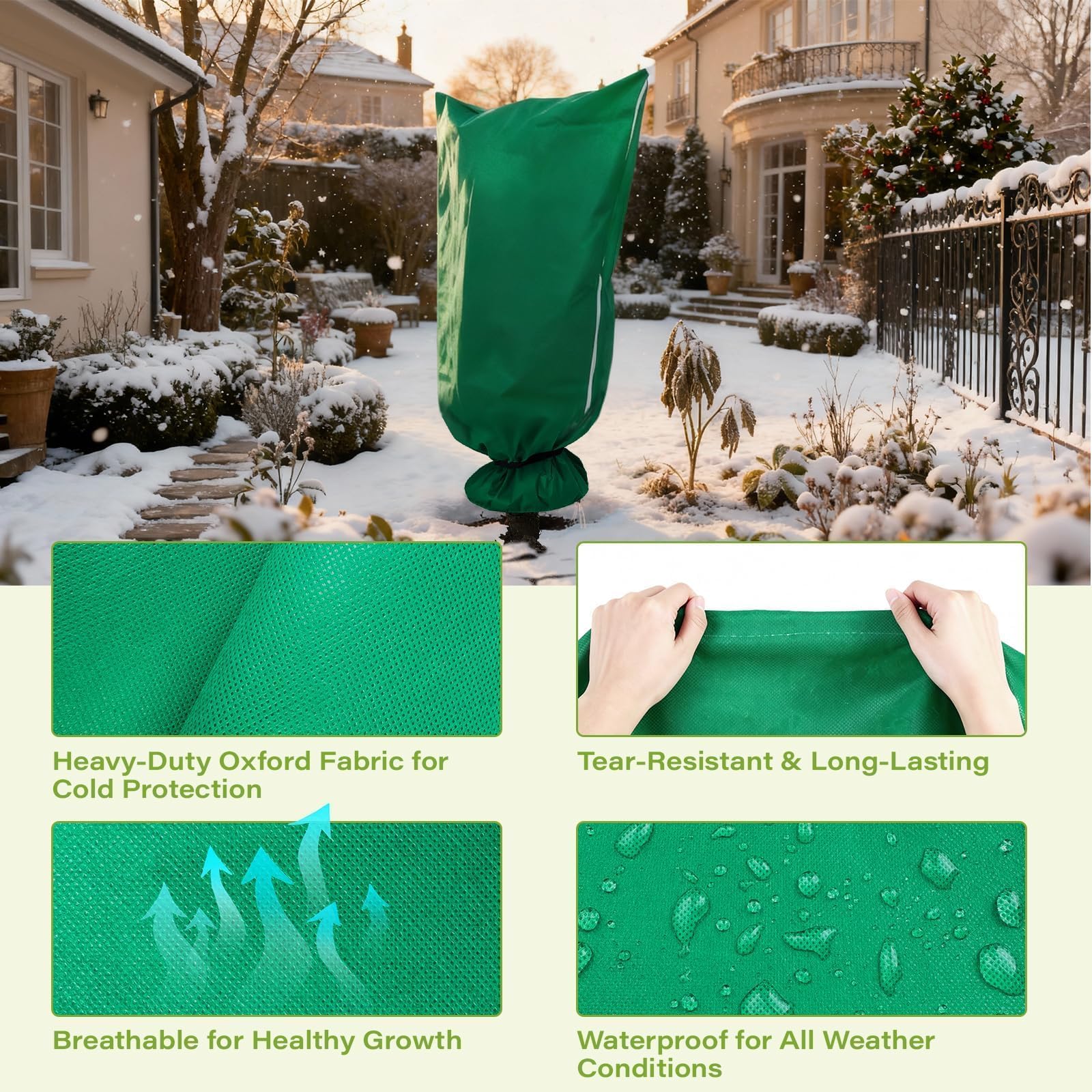 GardenFlow covered roses and tomatoes in winter scenario