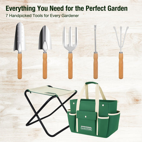 GardenHOME rust-resistant stainless steel heads resist wear during tough soil work.