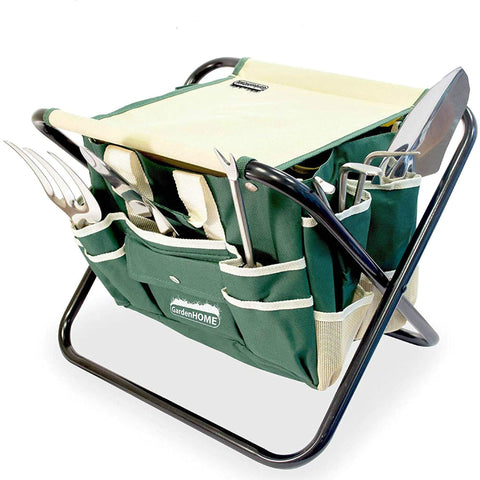 GardenHOME wooden-handled tools offer comfortable grip for precise digging and transplanting.
