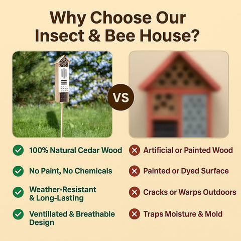 GardeningProducts4Less wooden insect house habitat for beneficial insects boosts garden biodiversity