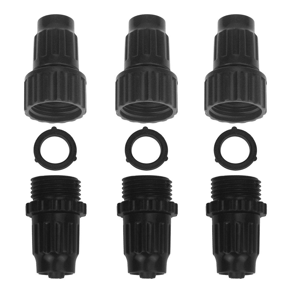 Gardeningwill 3Sets connectors for garden hose ensure secure 3/4 inch connections.