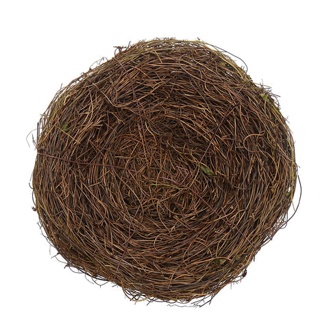 Gardeningwill 8-inch natural rattan bird nest close-up for rustic spring decor
