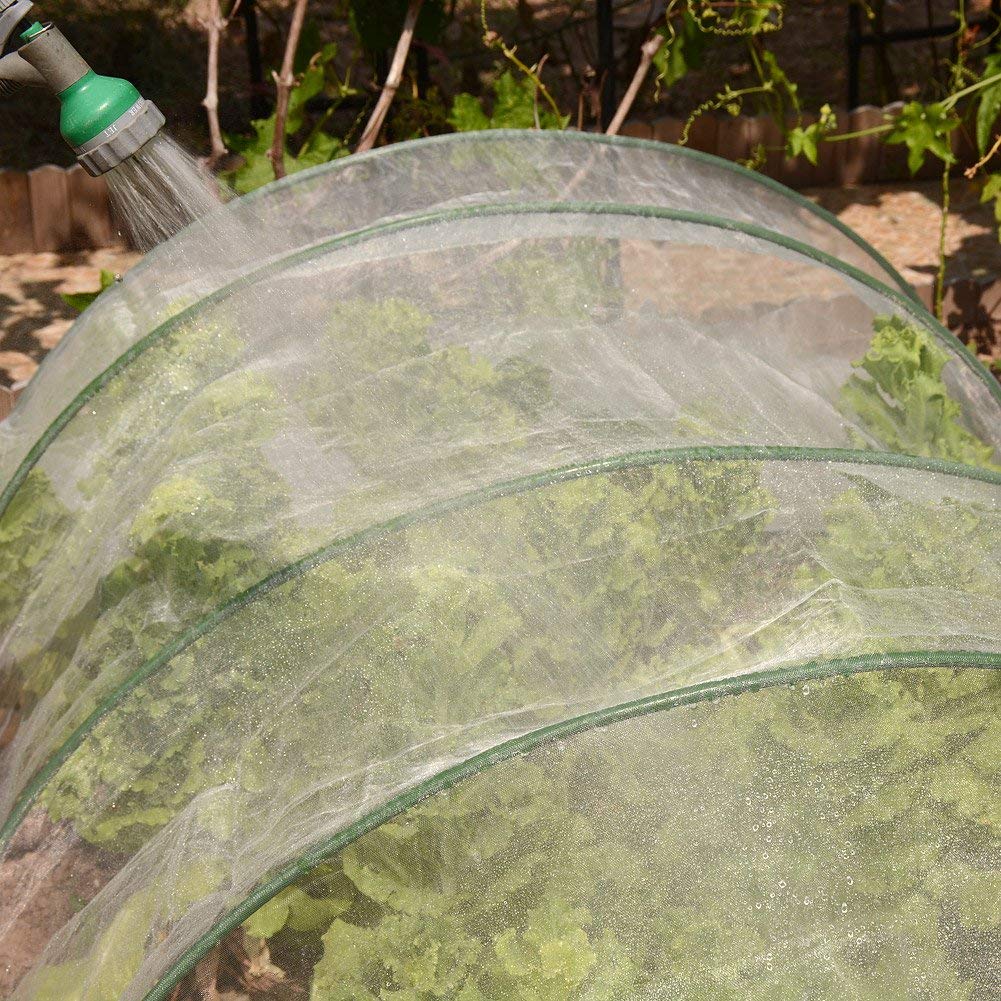 Gardeningwill secured edges protect crops from pests and debris.