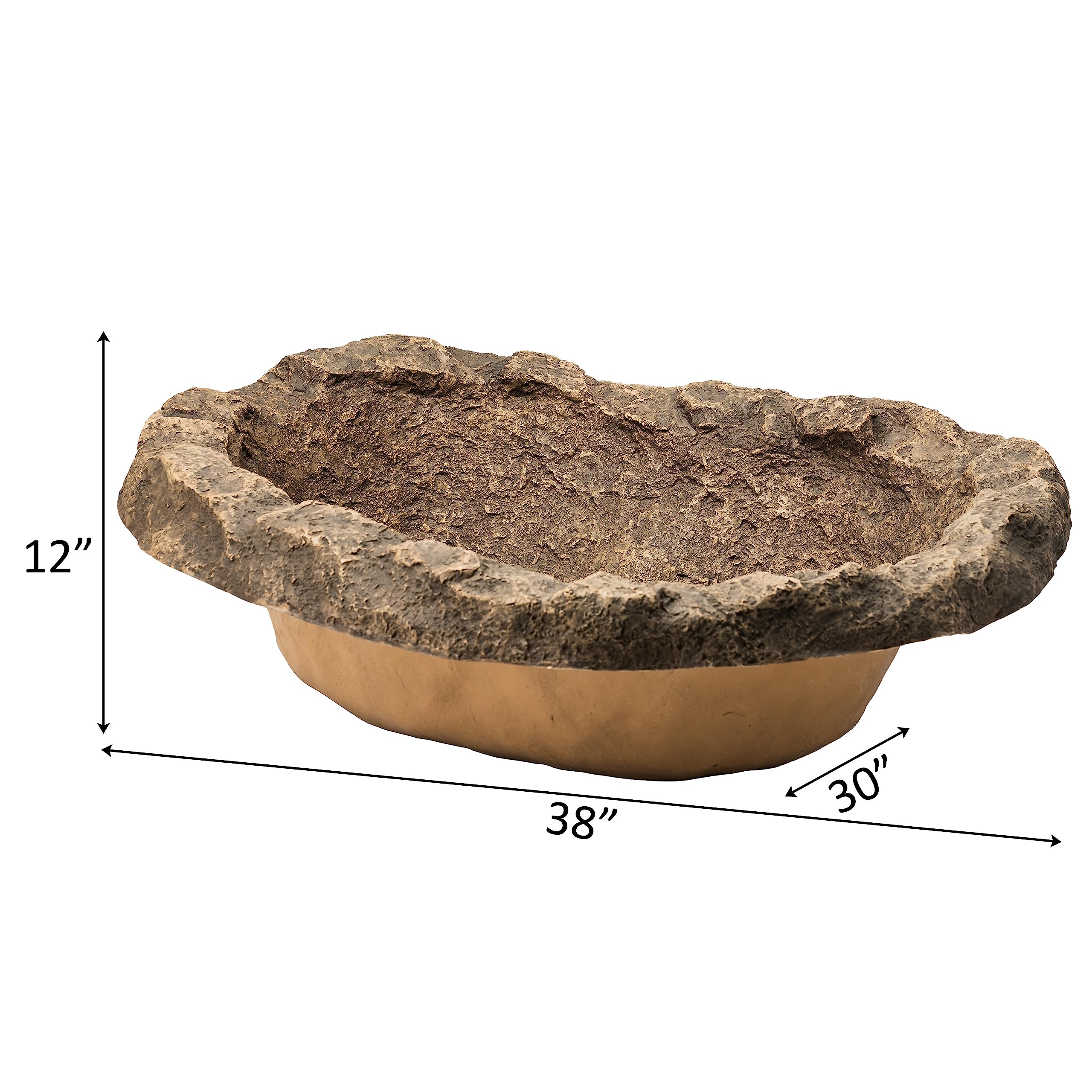 Gardenised sandstone beige finish blends with plants while providing soothing water sounds.