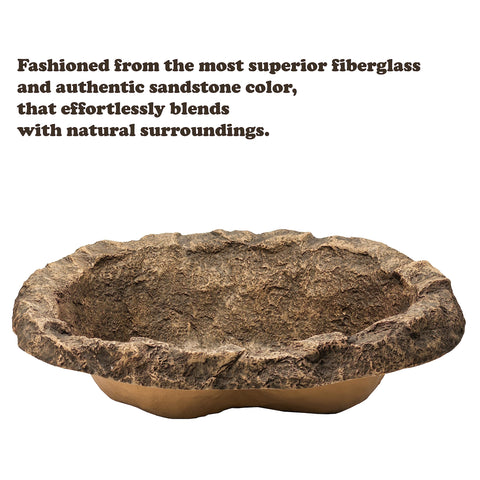 Gardenised 38x30x12 inch pond complements natural surroundings with a tranquil water feature.