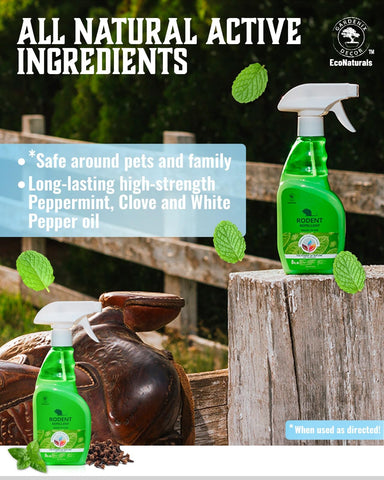 Gardenix Decor peppermint spray demonstrates easy application for problem areas.